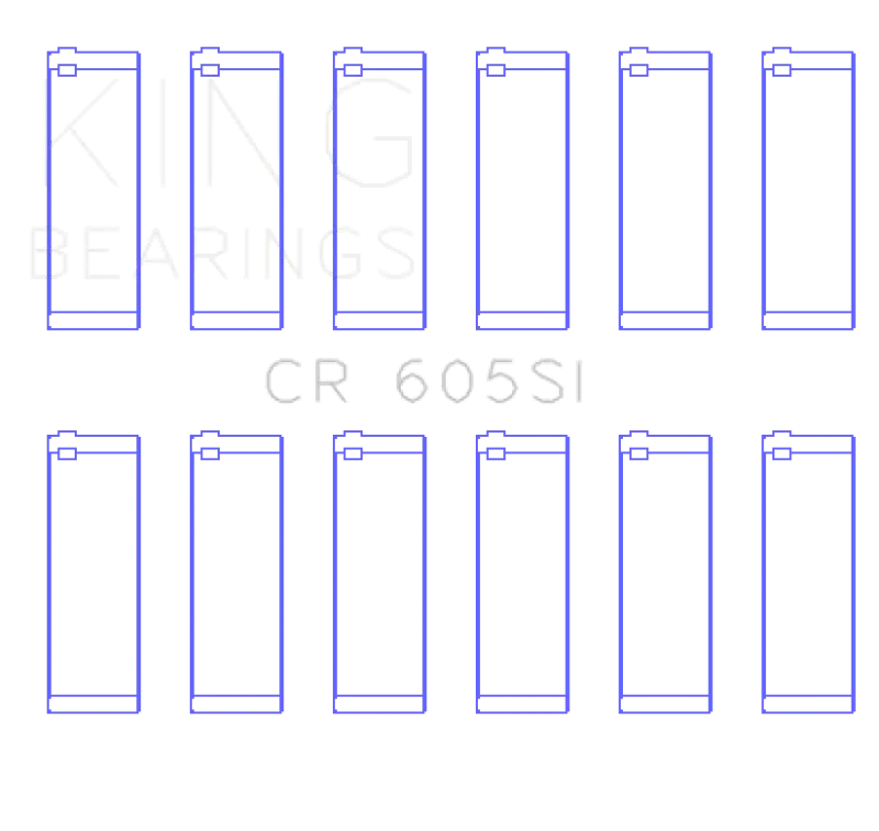 King Gm 2.8L/3.4L V6 Connecting Rod Bearings – 0.75Mm Oversize, 6-Piece Set 1