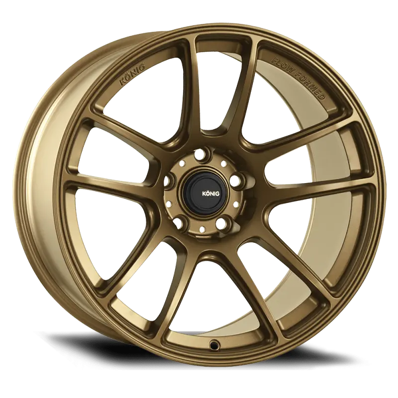 Konig Heliogram 19X9.5 5X114.3 Et25 Matte Bronze Knurled Bead Flow Formed 1