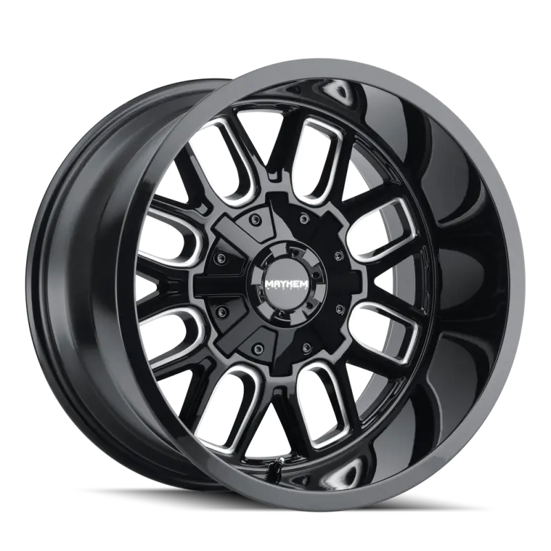 Mayhem 8107 Cogent 20X10 / 8X170 Bp / -19Mm Offset / 125.2Mm Hub Gloss Black Milled Wheel 1