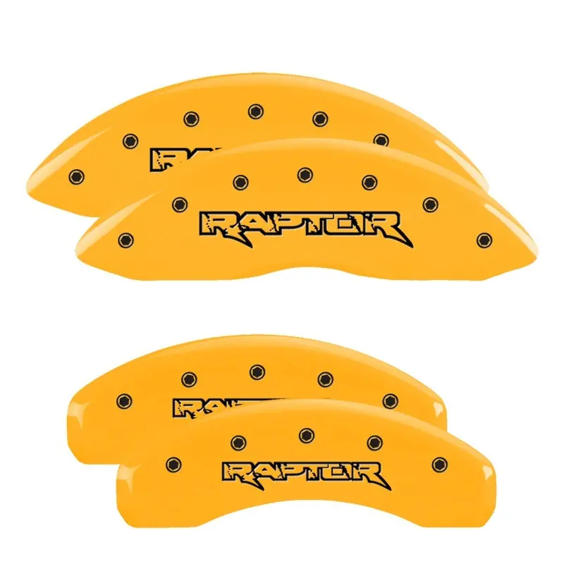 Mgp Engraved 4-Piston Caliper Covers – Raptor Yellow & Black, Fits 2011 Ford F-150 1