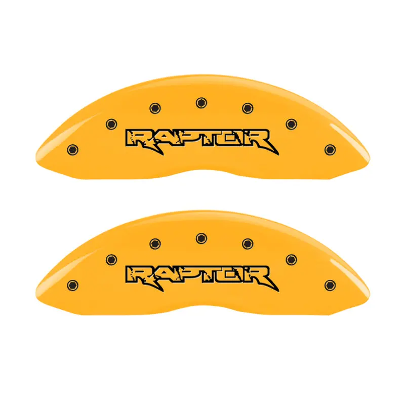 Mgp Engraved 4-Piston Caliper Covers – Raptor Yellow & Black, Fits 2011 Ford F-150 2