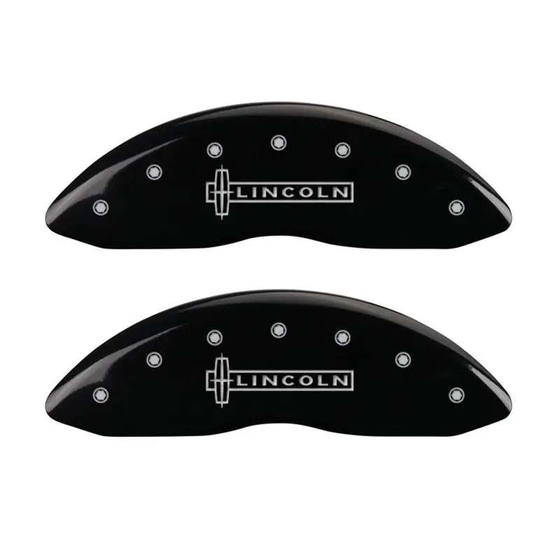 Mgp Engraved Caliper Covers For 2018 Lincoln Continental – Star Logo Design, Black Finish With Silver Accent 1