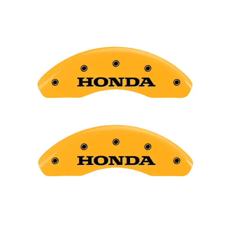 Mgp Engraved Front And Rear Brake Caliper Covers For 2004 Honda S2000 – Yellow Finish With Black Charcoal Accents 1