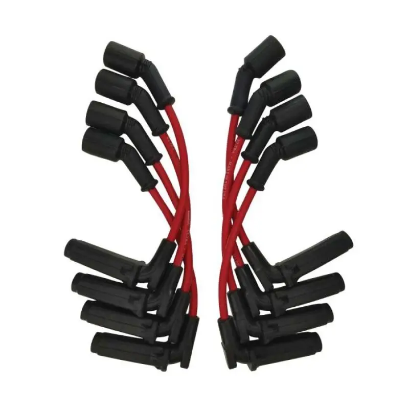 Moroso 9.75In Coil On Plug 90 Deg Ultra Spark Plug Wire Set - Red 1