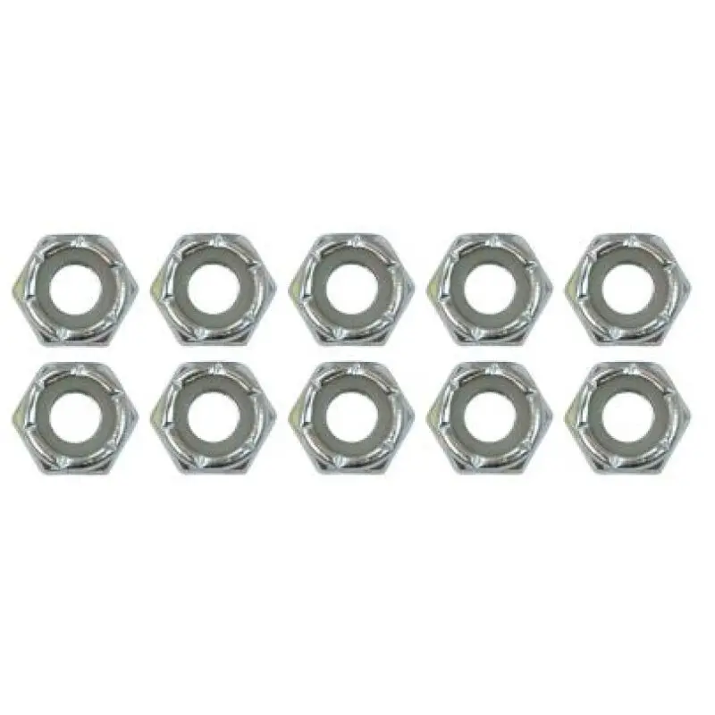 Moroso Zinc-Plated Nylock Nuts – 1/4"-20 Thread, Pack Of 10 1