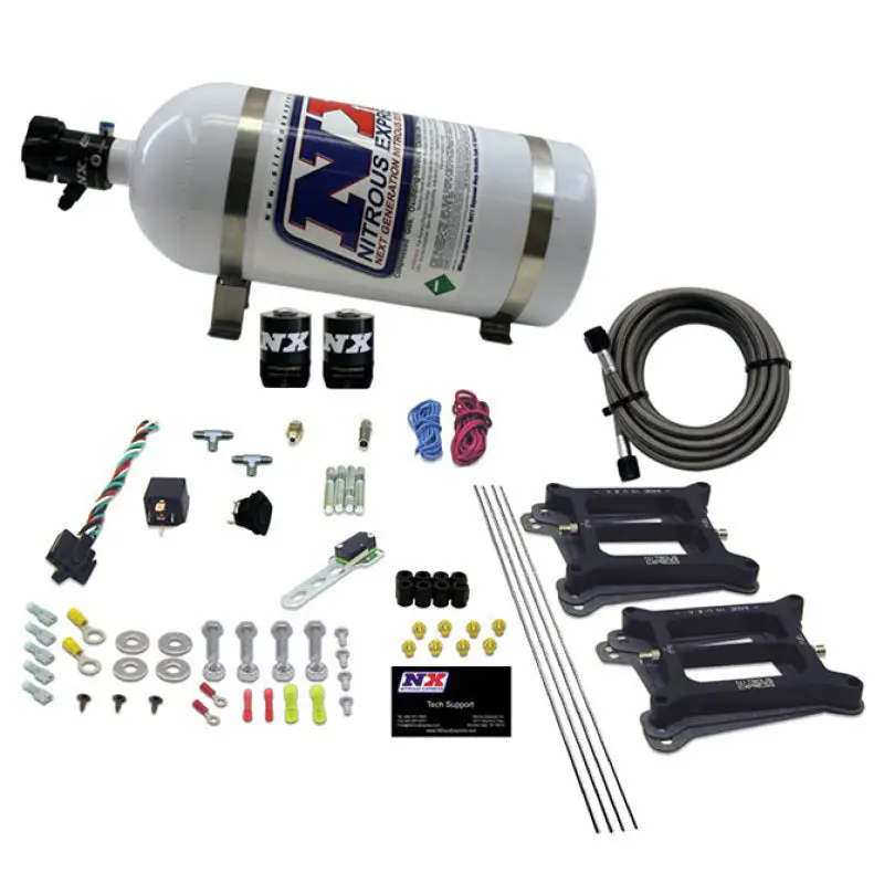 Nitrous Express Dual-Stage 4150-Compatible Gasoline Nitrous Kit (50–300 Hp) With 10Lb Bottle 1