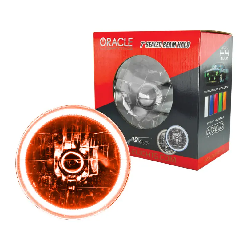 Oracle Amber Halo 7-Inch Sealed Beam Headlight – Pre-Wired & Ready To Install 1