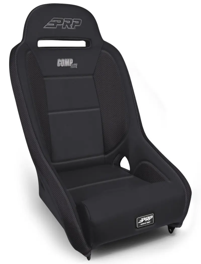 Prp Comp Elite Suspension Racing Seat – Black Vinyl With Black Trim 1