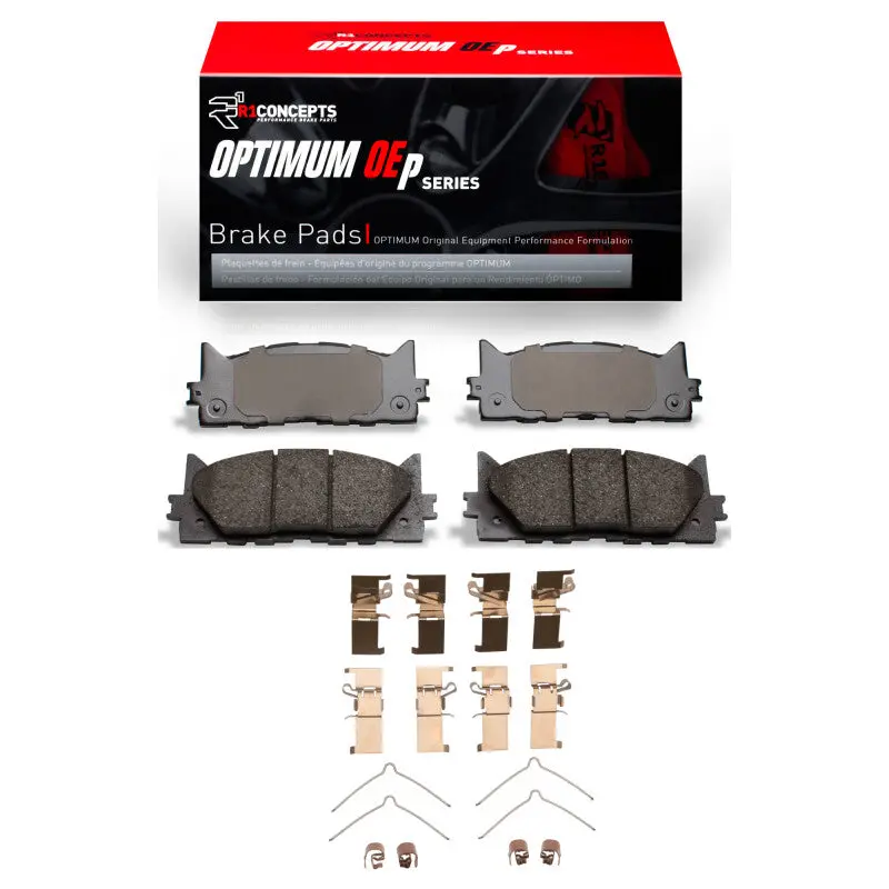 R1 Optimum Oe Front Brake Pad & Hardware Kit For 2007–2018 Lexus Es350 1