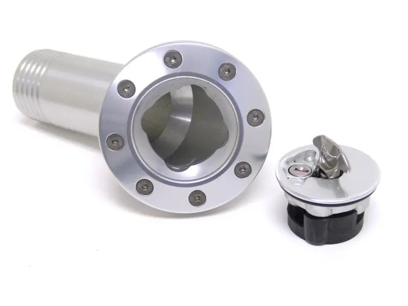 Ridetech 67-68 Camaro Locking Gas Cap (Clear Anodized) 1