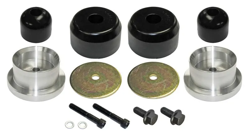 Rockjock Rear Bump Stop Kit For Tj/Lj Jeeps – Includes Polyurethane Stops, Aluminum Spacers, And Hardware 1