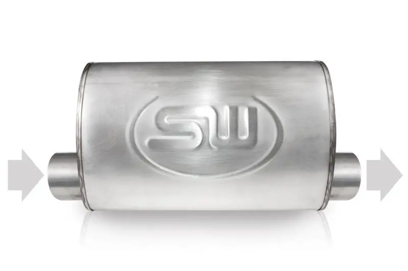 Stainless Works Offset Exhaust Flange – 2.5" Id Inlet / 2.5" Od Outlet (Same-Side), 5" × 9" 1