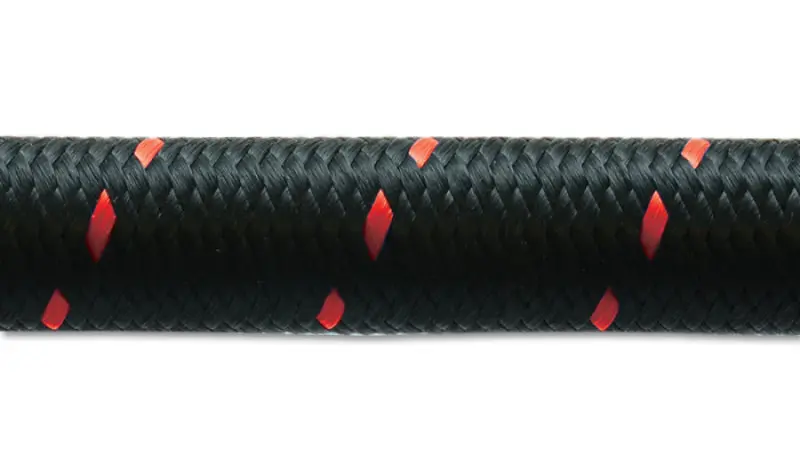 Vibrant -10 An Two-Tone Nylon Braided Flex Hose – Black And Red, 20-Foot Roll 1