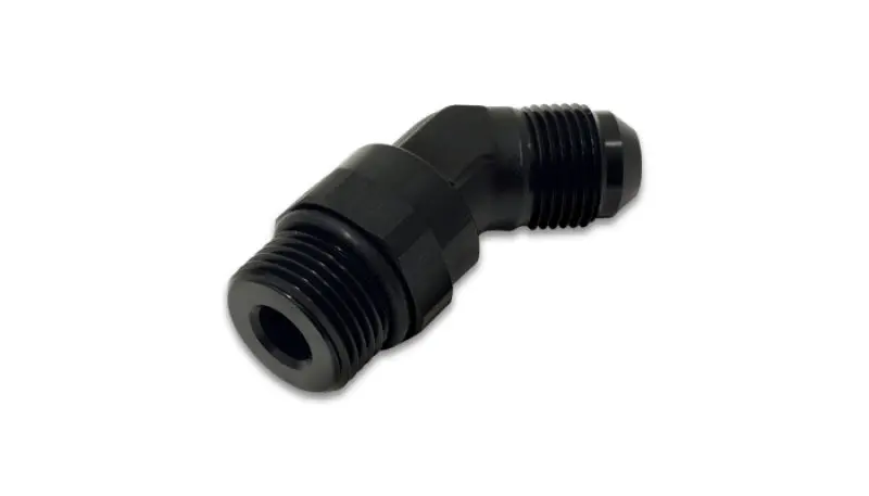 Vibrant Anodized Black -8An To -10An Straight-Cut 45° Male-To-Male Adapter Fitting 1