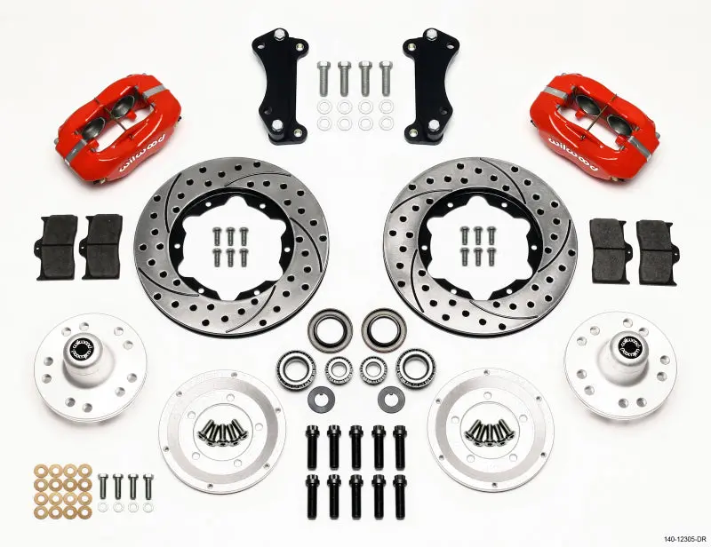 Wilwood Forged Dynalite Front Brake Kit – 11″ Drilled Rotors, Compatible With Heidts Tri-5 Drop Spindles 1
