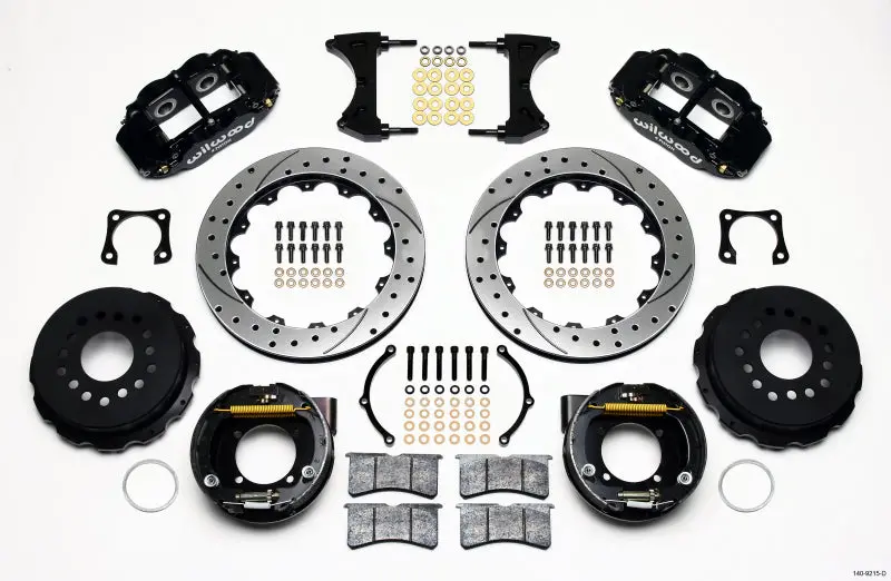 Wilwood Narrow Superlite 4R Rear Parking Brake Kit – 12.88" Drilled, Chevy 12-Bolt Spec 1