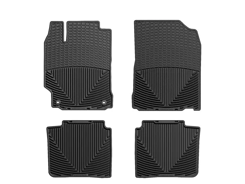 Wt Heavy-Duty Rubber Floor Mats – Front Row, Black 1
