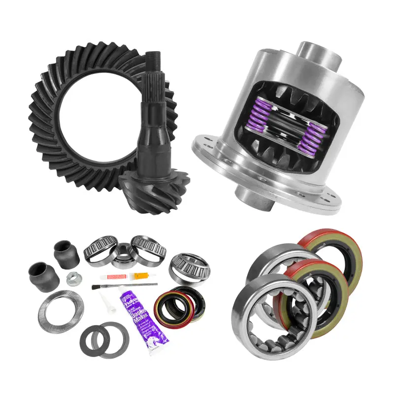 Yukon 9.75 In Ford Rear Axle Ring & Pinion Install Kit – 3.73 Ratio, 34-Spline Positraction With Bearings 1
