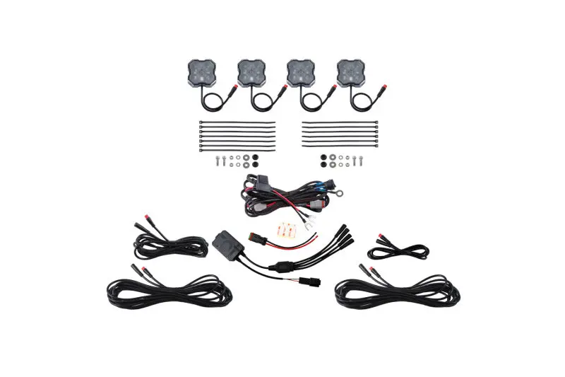 Diode Dynamics Rgbw Rock Light Installation Kit With Remote Controller (4-Piece) 1